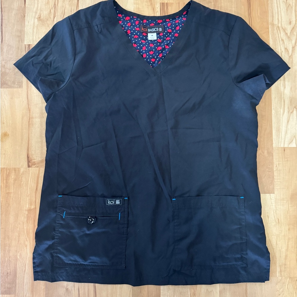 Koi Women's Black Scrub Top